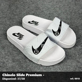 Chinelo Slide Nike SB - Branco detalhe Preto 48