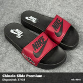 Chinelo Slide Nike SB - Preto com Vermelho 35