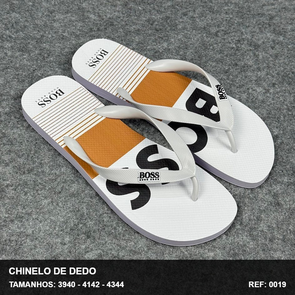 Chinelo de Dedo - Branco Bege BOSS-26