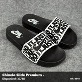 Chinelo Slide Nike SB Just do It - Preto com Branco 36