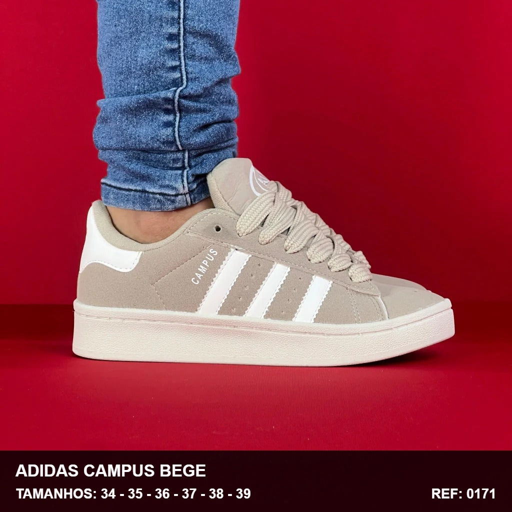 TENIS ADIDAS CAMPUS - BEGE ESCURO