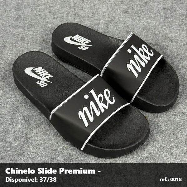 Chinelo Slide Nike SB - Preto com Branco 49
