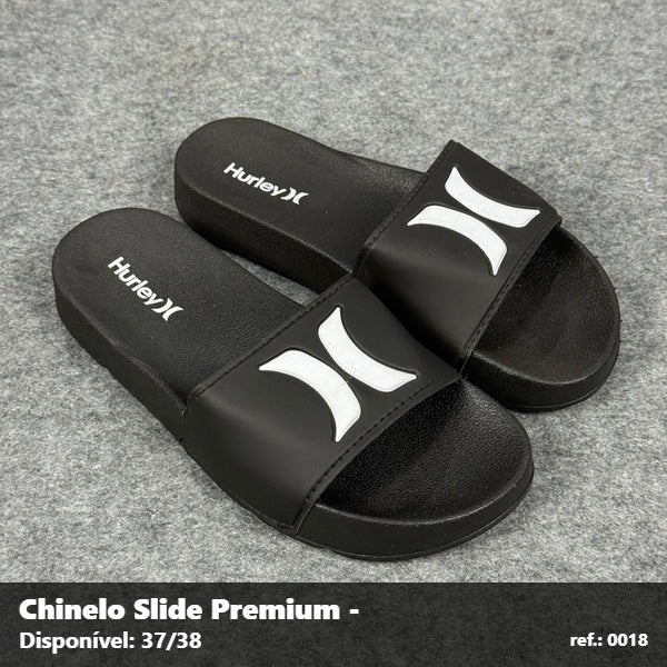 Chinelo Slide Hurley - Preto detalhe Branco 02