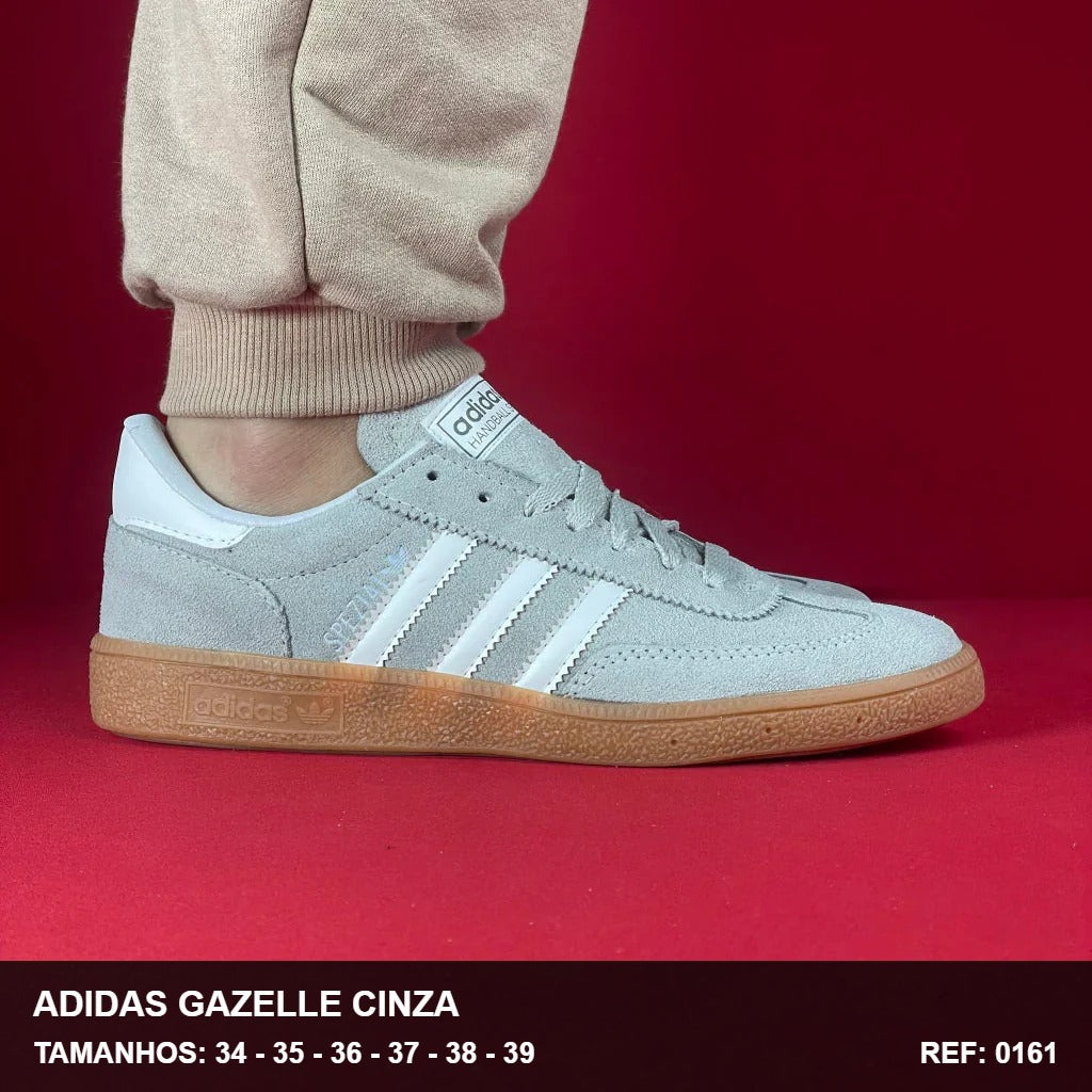 TENIS ADIDAS GAZELLE CINZA E BRANCO