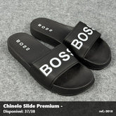 Chinelo Slide Hugo Boss - Preto detalhe Branco 13