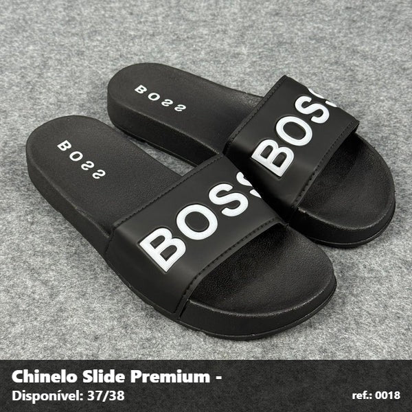 Chinelo Slide Hugo Boss - Preto detalhe Branco 13