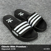 Chinelo Slide Adidas - Preto com listyra Braca 12