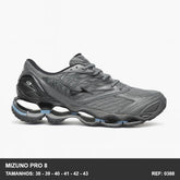 TENIS MIZUNO PRO 8 - CINZA AZUL