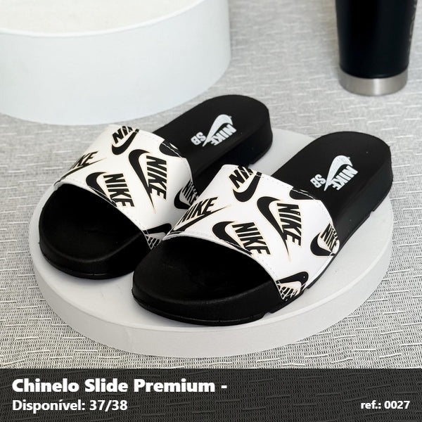 Chinelo Slide Nike SB - Preto Branco 42