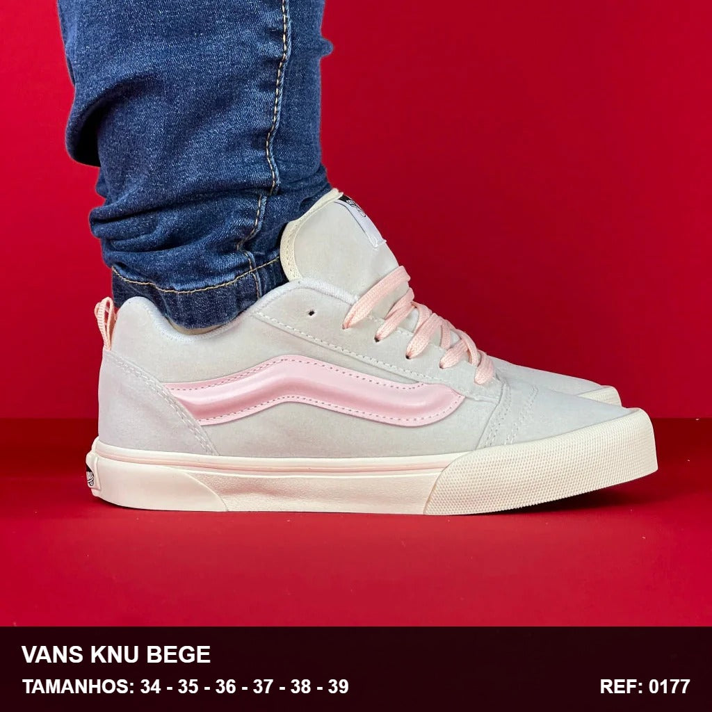TENIS VANS KNU - BEGE ROSA