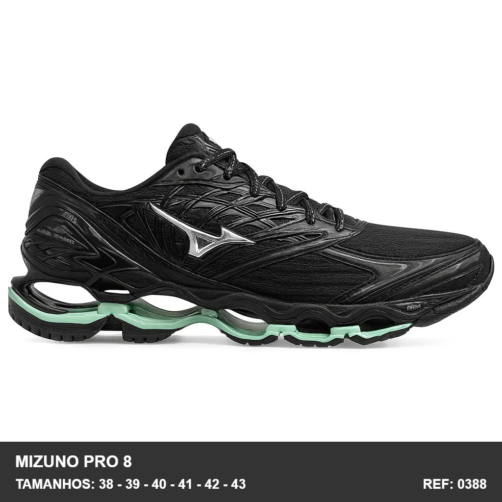 TENIS MIZUNO PRO 8 - PRETO VERDE AGUA