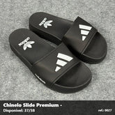 Chinelo Slide Adidas - Preto detalhe Branco 07