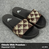 Chinelo Slide Louis Vuitton - Preto Bege Marrom 10