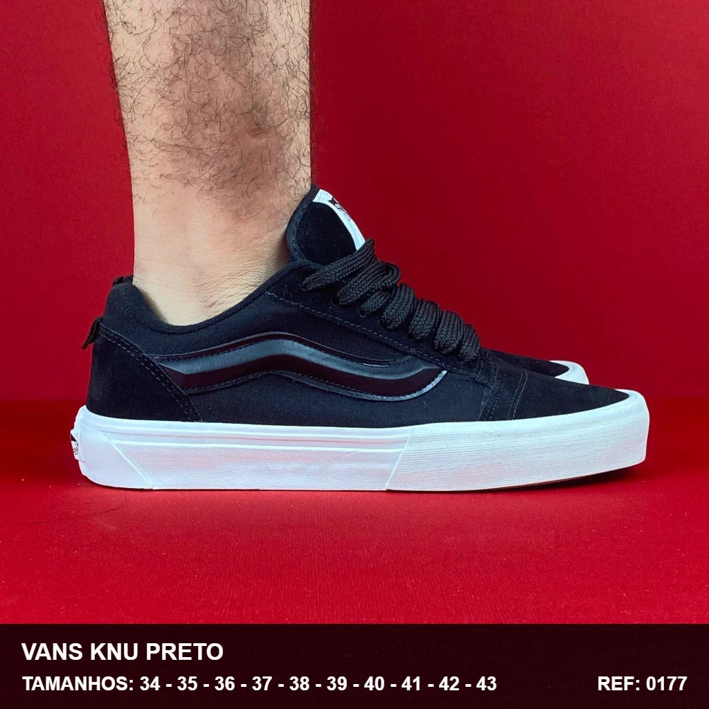 TENIS VANS KNU - PRETO BRANCO