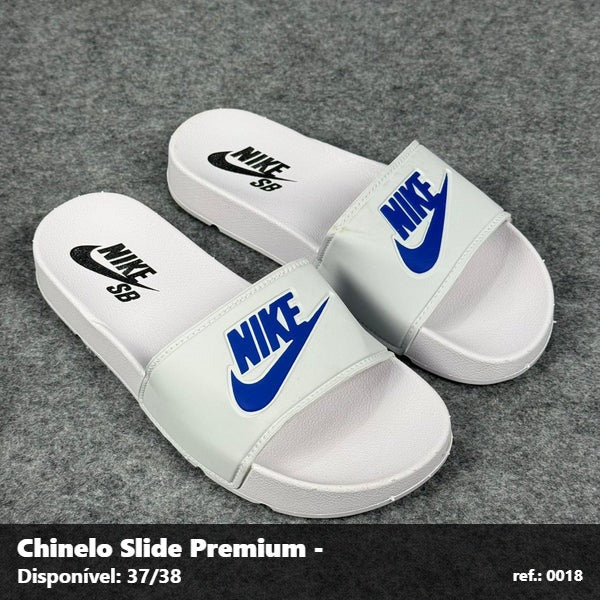 Chinelo Slide Nike SB - Branco Azul 20