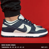 TENIS NIKE DUNK CINZA AZUL MARINHO NACIONAL