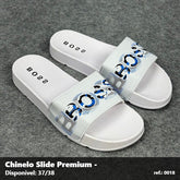 Chinelo Slide Hugo Boss - Branco Azul 02