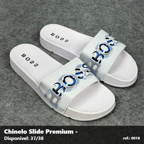 Chinelo Slide Hugo Boss - Branco Azul 02