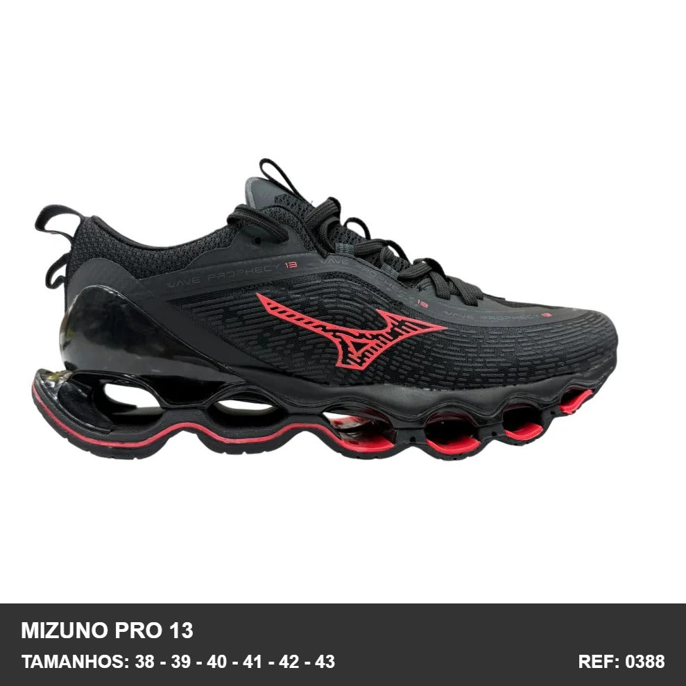 TENIS MIZUNO PRO 14 - PRETO VERMELHO