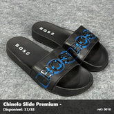 Chinelo Slide Hugo Boss - Preto detalhe Azul 15