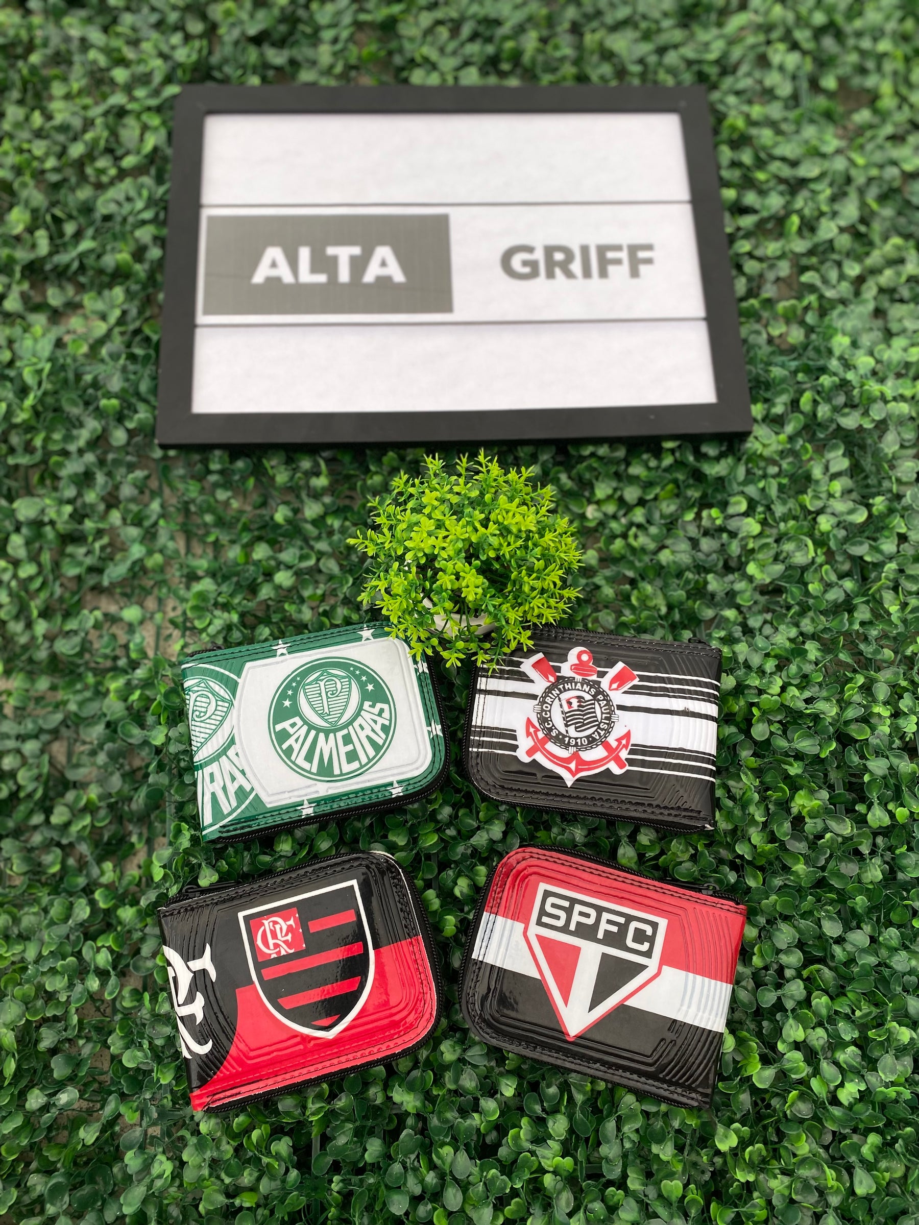 Kit | 4 carteiras / Palmeiras / Corinthians / Flamengo/ São Paulo
